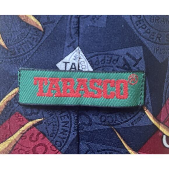 Tabasco Mens Louisiana Hot Sauce Sun Face Tie 100% Silk - Picture 2 of 4